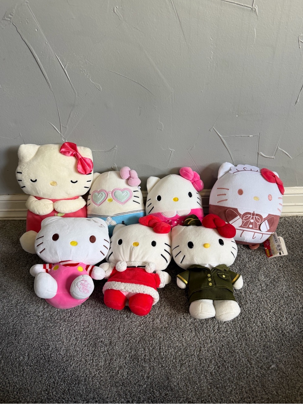 Lot of 7 Hello Kitty Plush Sanrio Collection Mixed Costumes